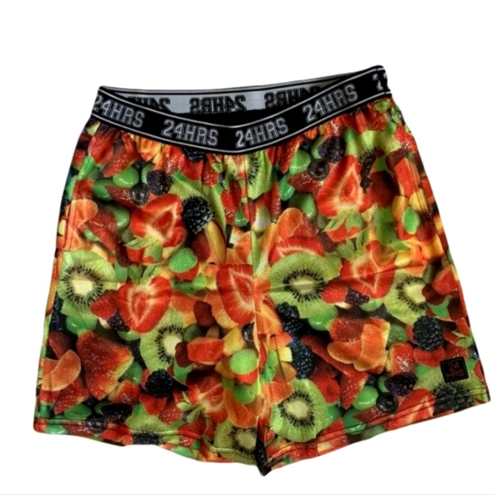 NWT 24 HRS Mesh Fruit Gym Shorts
